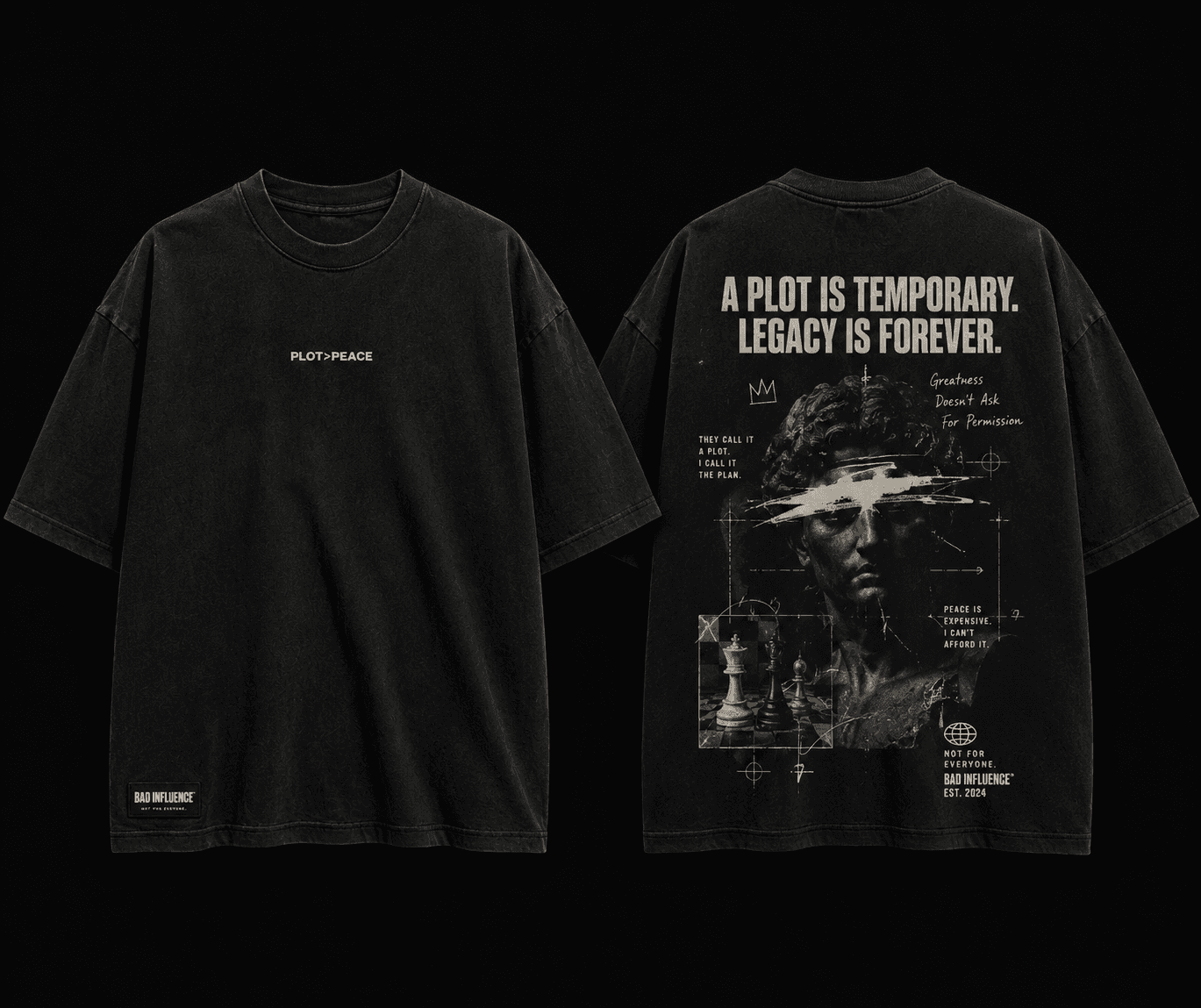 @ronin.exe wearing PLOT > PEACE TEE